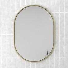 Satin Brass Peyton Oval Stainless Steel Wall Mirror